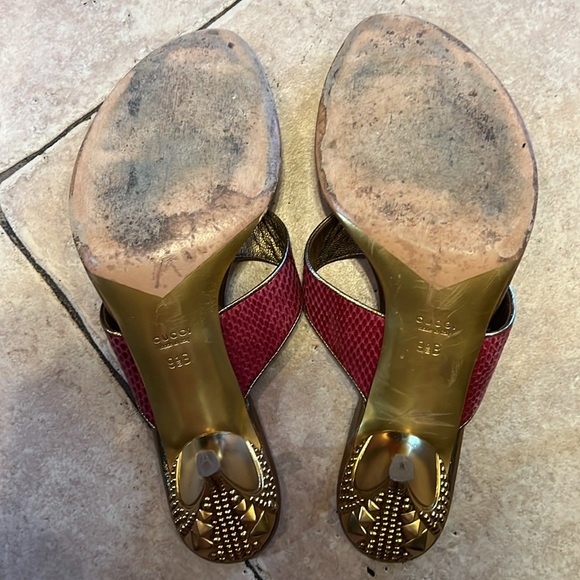 Gucci red slide sandals - Picture 4 of 8